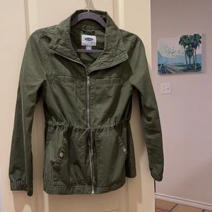 Olive green utility jacket XS